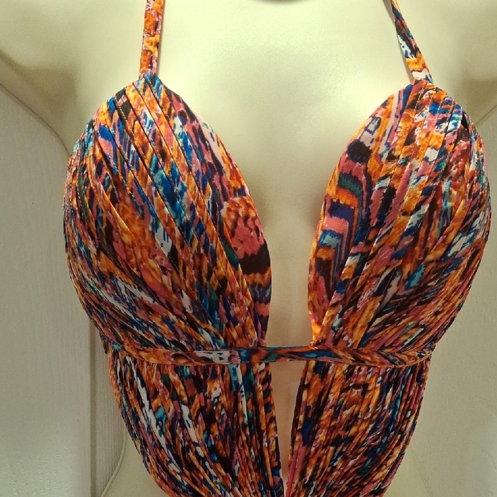 Bebe Multicolor Patterned Maxi Dress - image 5